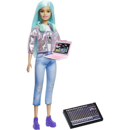 Barbie Career Of The Year Music Producer Doll (12-In/30.40-Cm), Colorful Blue Hair, Trendy Clothes & Accessories, 3 & Up