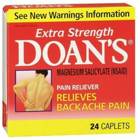 Doan's Extra Strength Pain Reliever, Caplets, 24 ea (Pack of 2)