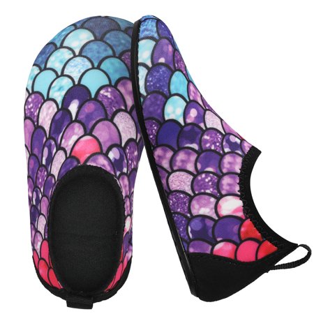 Barerun Kids Toddler Water Shoes Barefoot Quick-Dry Aqua Socks for Boys Girls Baby with Non-Slip Rubber Sole Purple 9.5-10 ToddlerPurple,