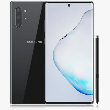 Samsung Galaxy Note 10+ Plus (256GB, 12GB) 6.8" QHD+ AMOLED, Snapdragon 855, 4300mAh Battery, Global 4G LTE GSM + CDMA Unlocked (AT&T, Verizon, Straight Talk, Metro) N975U1 (Used) Aura Black