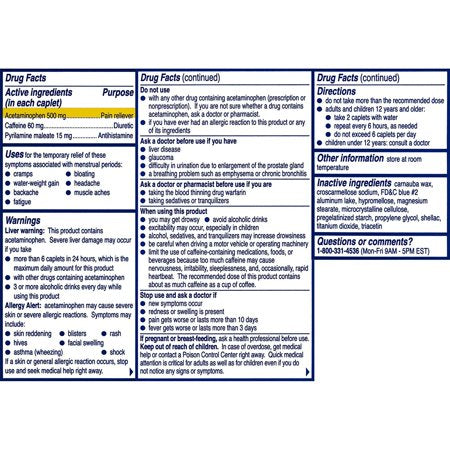 Midol Complete Gas Relief Tablets W/ Acetaminophen / Antihistamines, 40 Caplets, 40-Count Box