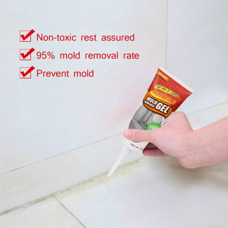 Household Mold Remover Gel, Grout Cleaner Gel for Washing Machine Strips, Wall Tiles, Grout Sealant Bathroom Home Kitchen Sinks Cleaning (1 pack)