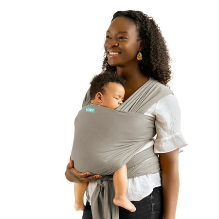 Moby Wrap Classic Baby Wrap Carrier in Stone GreyLight Grey,