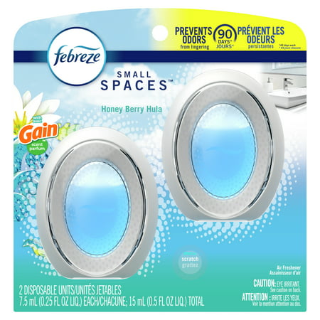 Febreze Small Spaces Air Freshener, Gain Honey Berry Hula, 2 Ct