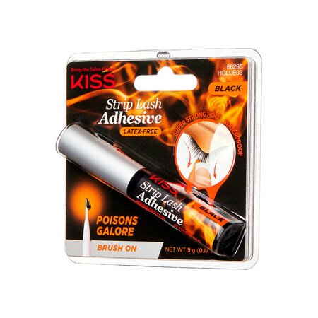 KISS Halloween Strip Lash Adhesive, Black, Net Wt. 5 g / 0.17 oz.