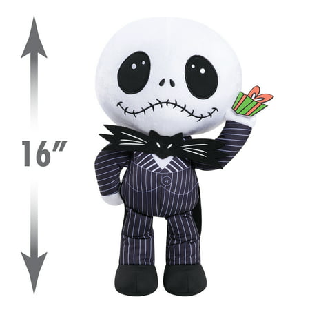 Disney Tim Burton's Nightmare Before Christmas 16-inch Holiday Large Plush, Jack Skellington, Kids Toys for Ages 3 up