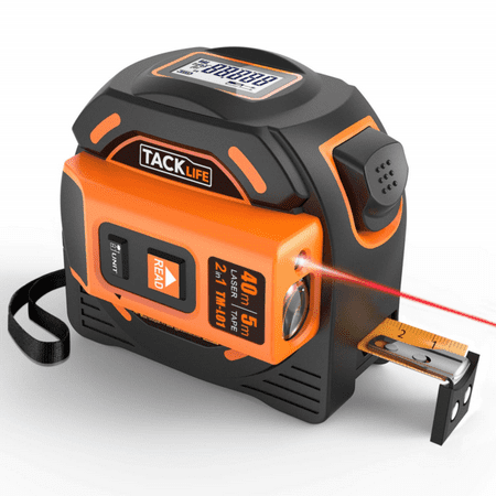 TACKLIFE 2 in 1 Laser tape measure (metric and imperial)