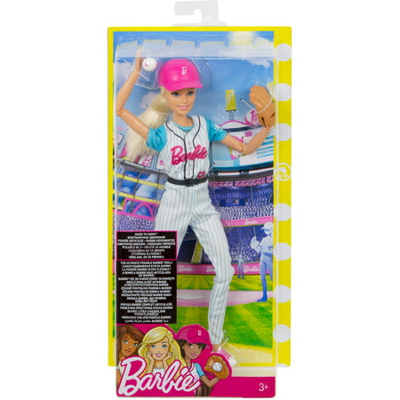 Barbie Made To Move Baseball Player Doll with Baseball & Mitt Doll Playset