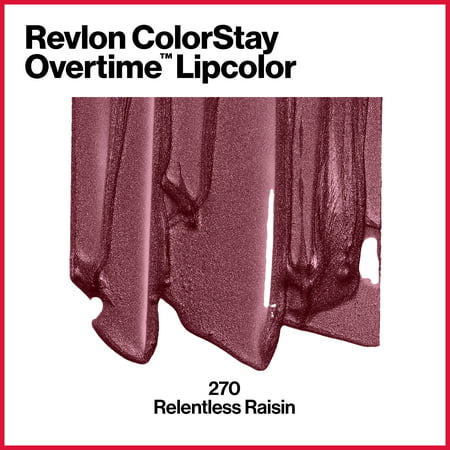 Revlon ColorStay Overtime Moisturizing Shine Lipstick with Vitamin E, Relentless RaisinRelentless Raisin,