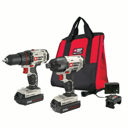 Porter-Cable PCCK604L2 20V MAX Cordless Lithium-Ion Drill Driver and Impact Drill Kit