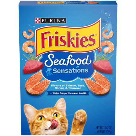 Friskies Seafood Sensations Adult Dry Cat Food, 16.2 oz, 16.2 oz