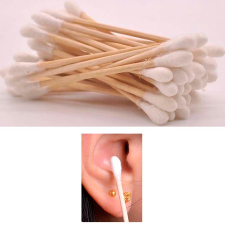 Cotton Swabs Double Tipped Applicator Q Tip Safety Ear Wax Makeup Remover, 900 Count