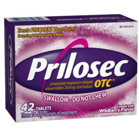 Prilosec OTC Acid Reducer, Delayed-Release Tablets, Wildberry 4 - (Pack of 3)