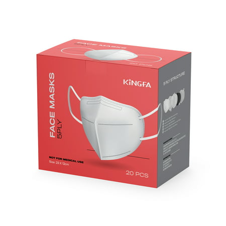 Kingfa, KN 95, Face Respirator Mask 5 Ply, 20 ct