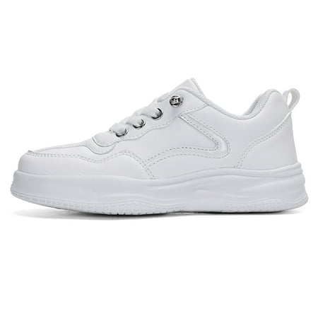 Eashi Boys Girls White Sneakers High Top Walking Shoes (Toddler Little Big Kid)White,