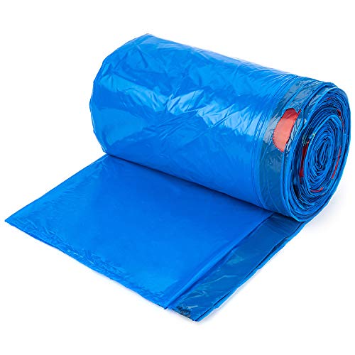 Ultrasac Heavy Duty Large Blue Drawstring Recycling Bags by Ultrasac - 33 Gallon (45 Pack /w ties) 33" x 38" Professional Quality Tall Plastic Garbage and Recycle Trash Bag for Cans