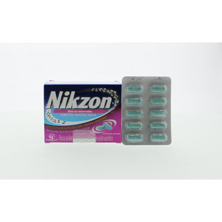 Nikzon 90 Tabs. Chewable treatment For Hemorrhoid Anti Inflammatory Hemorroides