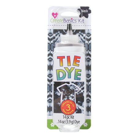 Create Basics Tie Dye Craft Kit (14 Pieces), Unisex and for AdultsBlack,