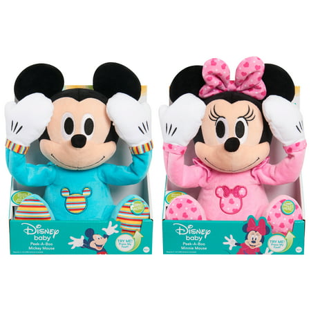 Disney Baby Peek-A-Boo Plush, Mickey Mouse, Kids Toys for Ages 09 month