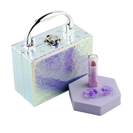 Claire's Club Tiny Travel Makeup Set for Little Girls, Holographic Case, Cute Gift, 74429