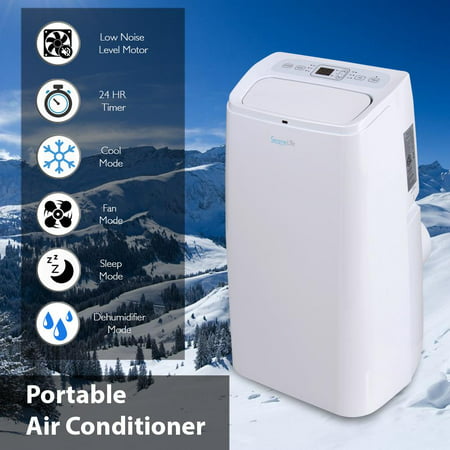 SereneLife SLPAC12 - Portable Air Conditioner - Compact Home AC Cooling Unit with Built-in Dehumidifier & Fan Modes, Includes Window Mount Kit (12,000 BTU)