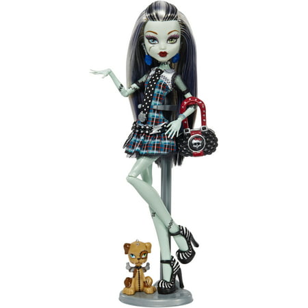 Monster High Frankie Stein Reproduction Doll with Doll Stand & Accessories, New 2022