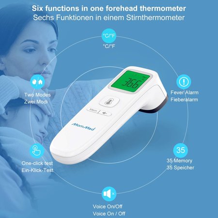 MomMed No Touch Digital Infrared Medical Thermometer for Baby, Children, Adult