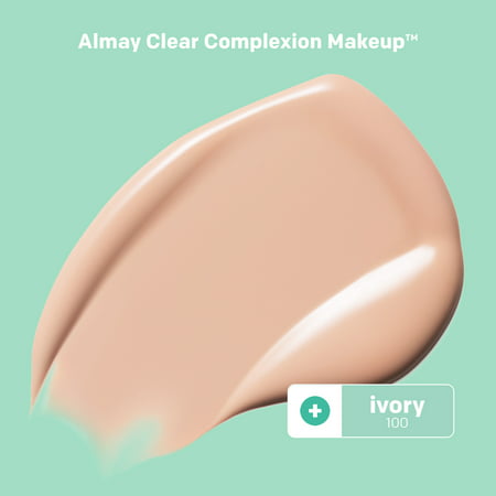 Almay Clear Complexion Foundation, 100 Ivory, 1 fl oz.Ivory,