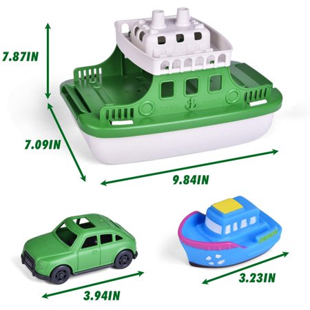 Fun Little Toys Ferry Boat with Mini Cars Bathtub Toy Boat Vehicle Playset (8 Pieces)