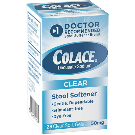 Colace Clear Soft Gels Stool Softener 28 ea (Pack of 4)