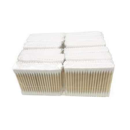 1200 Pieces Organic Cotton Swabs with Wooden Sticks | Biodegradable Cotton Buds | Eco Friendly Cotton Swabs 3'' 1200pcs