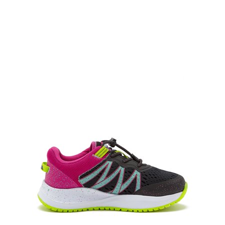 Avia Little Girl & Big Girl Trail Runner Sneaker, Sizes 13-6Black,