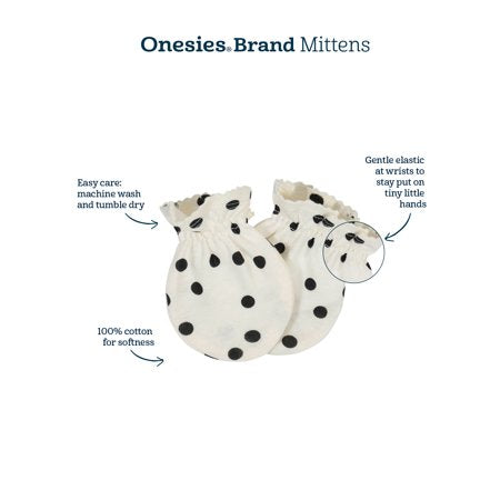 Onesies Brand Baby Boy or Baby Girl Gender Neutral Caps & Mittens Accessories Shower Gift Set, 12-Piece, Stars, Newborn