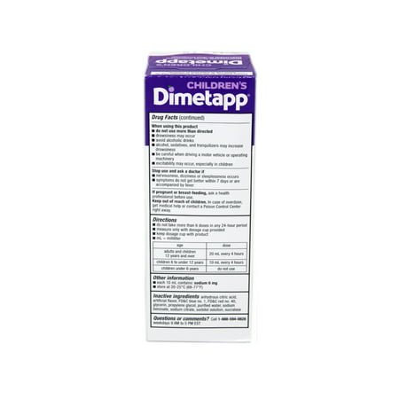 Dimetapp Children's Cold & Allergy Grape 8 oz (Pack of 2)