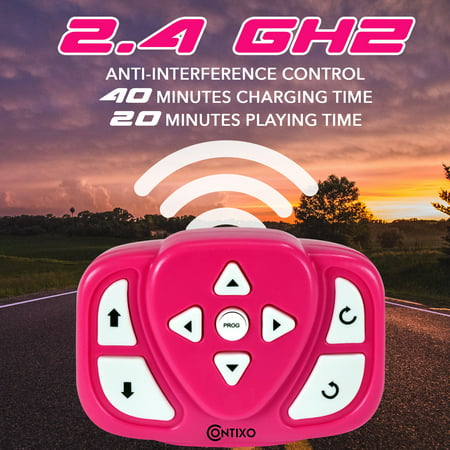 Contixo RC Car Stunt Racer, Wheels Flip & Rotate 360?, Fast Remote Control Toy Car for Kids, AWD, 2.4GHz, Rechargeable Battery, Lights Up - PinkPink,