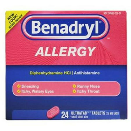 Product Of Benadryl, Allergy Relief Tablets, Count 1 - Medicine Cold/Sinus/Allergy / Grab Varieties & Flavors