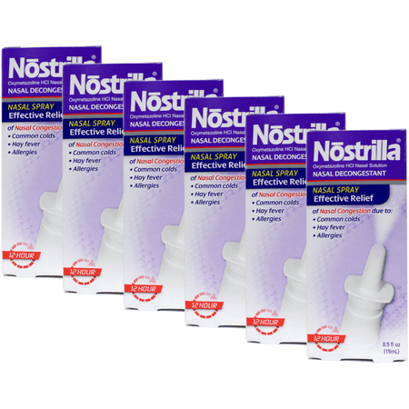 Nostrilla Nasal Decongestant Original Fast Relief, 0.50 oz (Pack of 6)