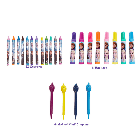 Disney Frozen Girls Art Kit with Carrying Tin Gel Pens Markers Stickers 200 Pc