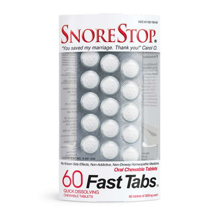 Snore Stop FastTabs Snoring Relief Solution 60ct. Chewable Tablets
