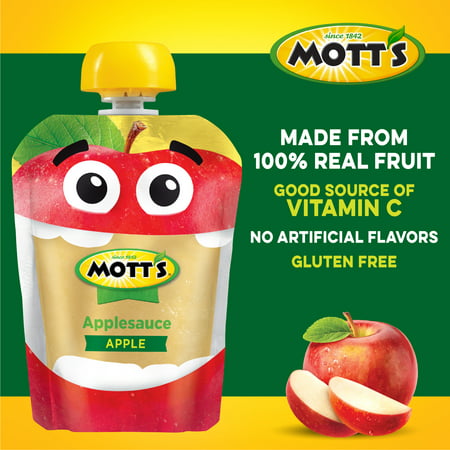 Mott's Original Applesauce, 3.2 oz clear pouches, 12 count