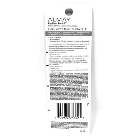 Almay Eyeliner Pencil, Hypoallergenic, Cruelty, Oil, Fragrance Free, Long Wearing and Water Resistant, with Built in Sharpener - 207 Brown207 Brown,