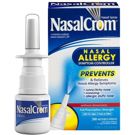 NasalCrom Symptom Controller Prevents & Relieves Allergies 0.88 oz, 4-Pack
