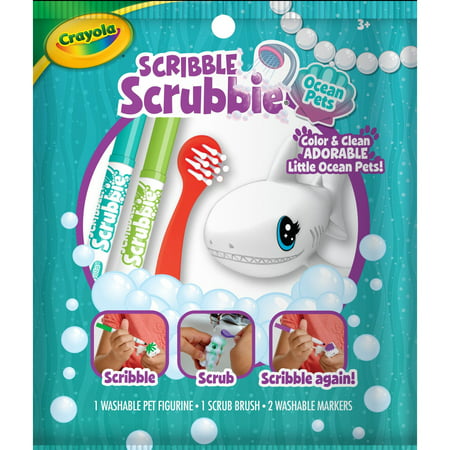 Crayola Scribble Scrubbie Ocean Pets, 1 Ct Animal Toy, Stocking Stuffers for Boys & Girls, Child Ages 3+