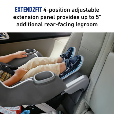 Graco Extend2Fit Convertible Car Seat, Ride Rear-Facing Longer, GothamGotham,