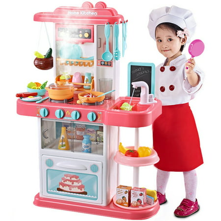 Kitchen Set for Kids Mundo Toys Pretend Play Set Cook W Sound Light - Pink