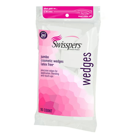 Swisspers Pro Latex Free Jumbo Wedges - 16 Count