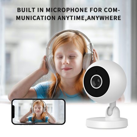 Baby Monitor Camera, Ingzy HD 1080P Wireless WiFi Security Camera Baby Pet Monitor 360 Rotation Two-way Audio Camera, 1 Pack