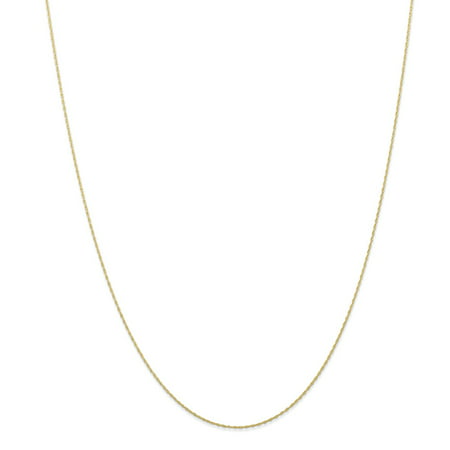10K Yellow Gold Carded Cable Rope Chain Necklace, 24"