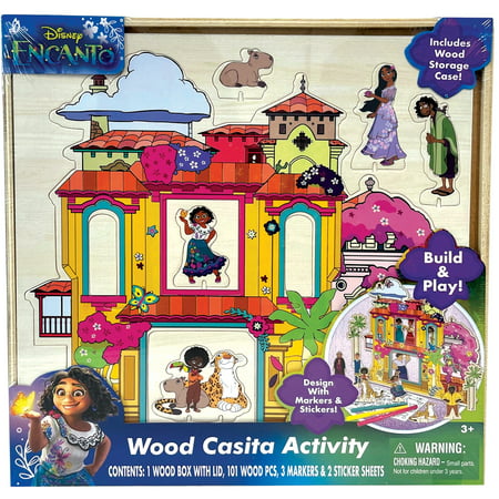 Disney's Encanto: Wood Casita Activity Set - Building & Decorating Set, Ages 3+