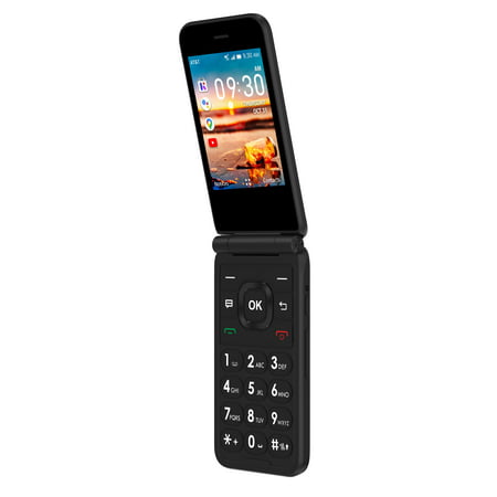 Alcatel U102AA Cingular Flip IV 2.8" 4GB Storage 512 RAM Black 4G-LTE AT&T Prepaid Cellphone